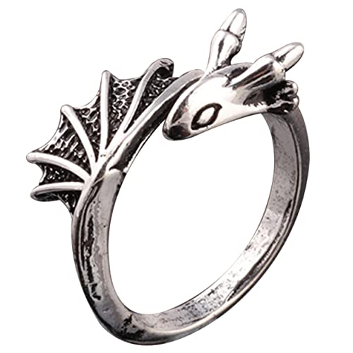 TOPPERFUN Drachenring für Männer Retro Öffnungsring Titanstahl Gothic Ringe Männerschmuck für Besondere Anlässe TOPPERFUN Drachenring für Männer Retro Öffnungsring Titanstahl Gothic Ringe Männerschmuck für Besondere Anlässe von TOPPERFUN