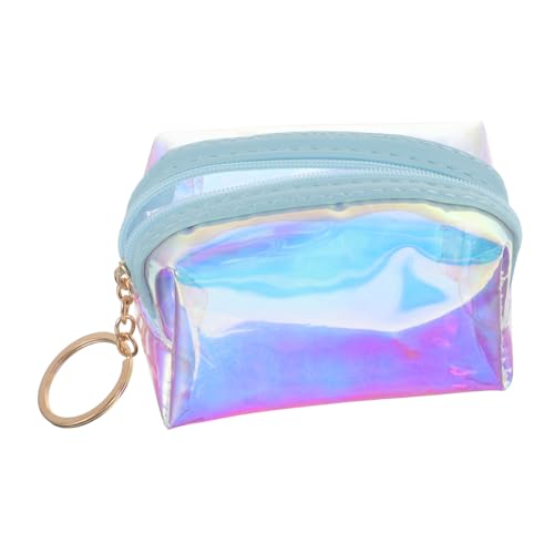 TOPPERFUN Tragbare Kleine Münzbörse Damen PVC Schlüsselanhänger Geldtasche Kompakt Leicht für Teens College Outdoor Modisch Robust Langlebig Organisiert von TOPPERFUN