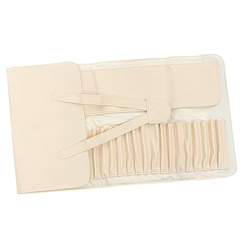 TOPPERFUN Tragbare Kosmetik Pinsel Aufbewahrungstasche PU Faltbar Fächer Make up Pinsel Organizer Wasserabweisend Reisefreundlich Praktisch für Damen Geschenk von TOPPERFUN