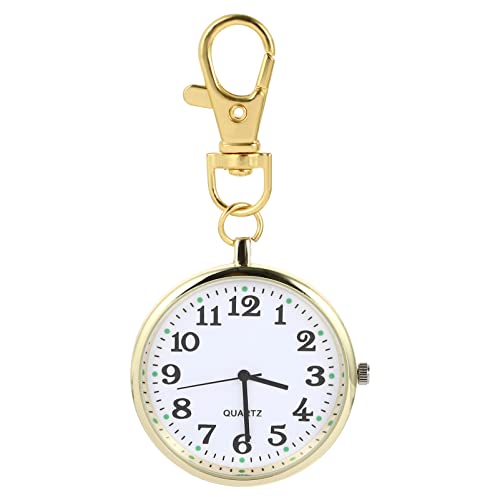 TOPPERFUN Leuchtende Schlüsselanhänger Taschenuhr für Ärzte Vintage Hängeuhr Unisex Tragbare Uhr mit Arabischen Ziffern für und den Täglichen Gebrauch von TOPPERFUN