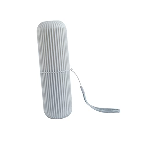 TOPPERFUN Tragbarer Zahnbürstenhalter Reise Zahnbürsten Aufbewahrungsbox Grau Aus Kunststoff Kompakt Und Für Reisen Badezimmerbecher Für Zahnbürsten Und Zahnpasta Organizer von TOPPERFUN