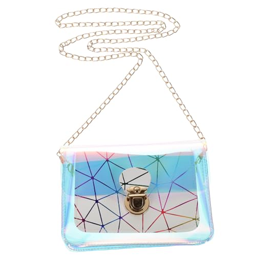 TOPPERFUN Transparente Jelly Crossbody Bag Damen Kleine Umhängetasche für Alltag Party Shopping mit Verstellbarem Schulterriemen und Stilvollem Design von TOPPERFUN