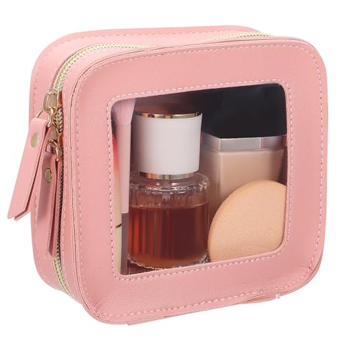 TOPPERFUN Transparente Make-up-Tasche Mit Reißverschluss Kleine Kosmetiktasche Für Reisen Aufbewahrungstasche Mit Durchsichtigem Design Für Damen Und Kosmetika Tragbare Reisetasche Mit von TOPPERFUN
