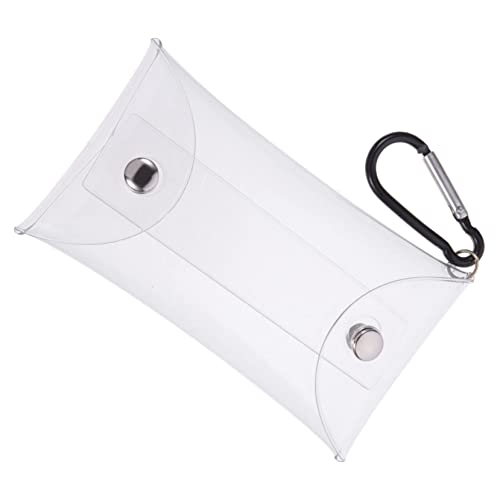 TOPPERFUN Transparente Münztasche Tragbarer Reise für Lippenstift Ohrhörer für Kosmetikaufbewahrung Kleine Gegenstände mit Schlüsselanhänger von TOPPERFUN