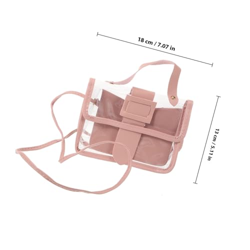 TOPPERFUN Transparente Umhängetasche Damen Wasserdichte Crossbody Bag in Leichte Schultertasche mit Mittlerem Fassungsvermögen für Konzerte Reisen und Alltag Modische Jelly purse von TOPPERFUN