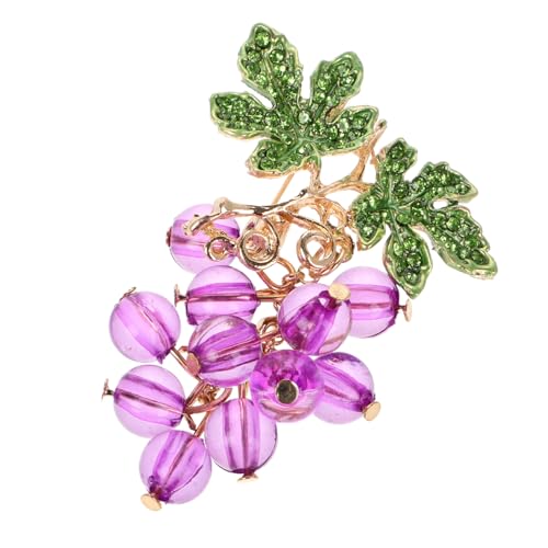 TOPPERFUN Trauben Brosche Pin für Frauen Strass Anstecknadel Vielseitig Tragbar zu Pullovern Schals und Rucksäcken für Festliche Anlässe und von TOPPERFUN