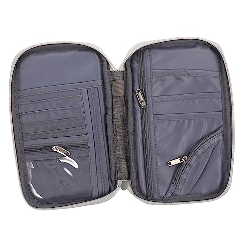 TOPPERFUN Travel Storage Wallet Multifunktionale Diebstahlsichere Reisepasshülle Oxford Wasserfest Praktischer Kartenhalter für Reiseunterlagen und Persönliche Dinge Klein von TOPPERFUN