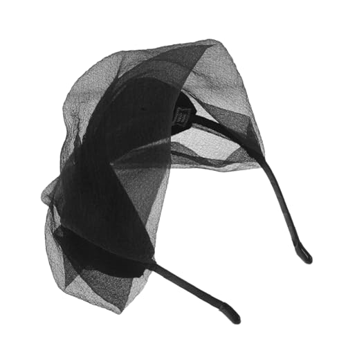 TOPPERFUN Trendiges Mesh haarband Damen mit Halbberet Atmungsaktiv und Bequem Graue Haare Kaschierend Modisches Fascinator Haaraccessoire für Party und Tanz Eleganter Haarschmuck von TOPPERFUN