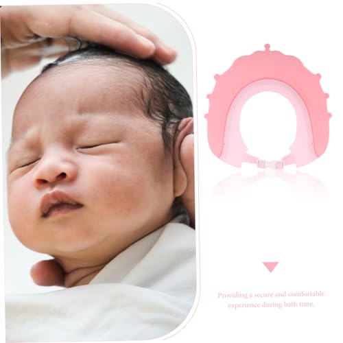 TOPPERFUN Verstellbare Wasserdichte Waschhaube aus Weichem Silikon mit Ohrenschutz Verstellbarem Kronendesign Vielseitig für Haarewaschen Baden und Schwimmen von Junge Mädchen und von TOPPERFUN