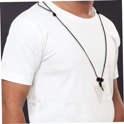 TOPPERFUN Verstellbare Weiße Haizahn Halskette aus Resin Retro Unisex Schmuck für Damen und Herren Vielseitig Tragbar bei Party Hochzeit Alltag von TOPPERFUN