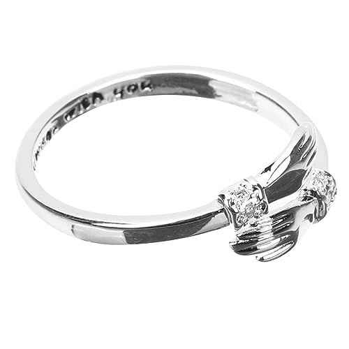 TOPPERFUN Verstellbarer Hug Ring Damen Offener Umarmungsring Silber Einstellbar Engagement Für Geburtstag Jahrestag von TOPPERFUN