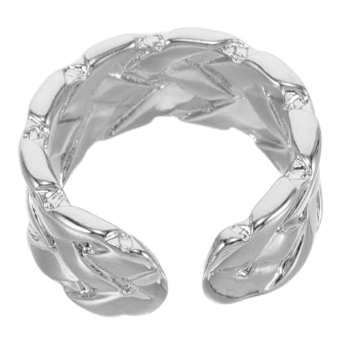 TOPPERFUN Verstellbarer Offener Ring Kupfer für Damen Eleganter Stapelbarer Schmuck für Alltag Partys und Dates Silberner Statement Ring mit Robuster Bauweise und Anpassbarem Design TOPPERFUN Verstellbarer Offener Ring Kupfer für Damen Eleganter Stapelbarer Schmuck für Alltag Partys und Dates Silberner Statement Ring mit Robuster Bauweise und Anpassbarem Design von TOPPERFUN