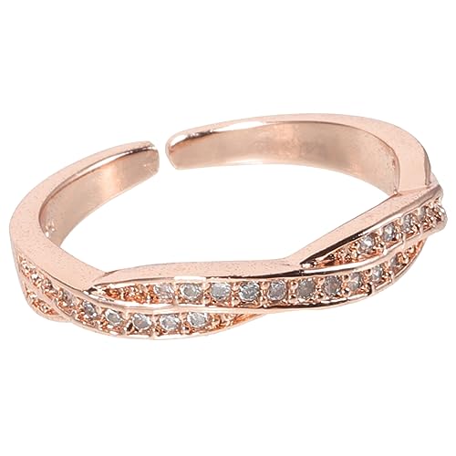 TOPPERFUN Verstellbarer Ring für Frauen Modischer Einfacher Ringschmuck Roségold für Täglichen Gebrauch zu Besonderen Anlässen und Stilvolle von TOPPERFUN