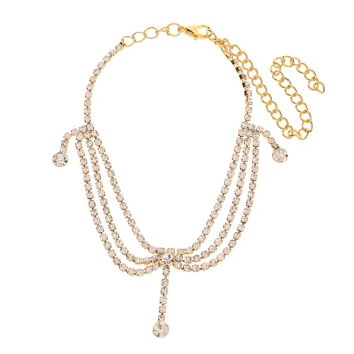 TOPPERFUN Verstellbares Metall Fußkettchen Damen Sommer Schmuck Wasserfest Schichtdesign Strand Party Accessoire Elegant Charm von TOPPERFUN