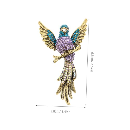 TOPPERFUN Vintage Brosche mit Bunten Strasssteinen Vogel anstecknadel Ausgefallene Kristallbrosche im Retro stil Stabile Zinklegierung Modisches Accessoire für Mantel Schal Anzug und Hemd TOPPERFUN Vintage Brosche mit Bunten Strasssteinen Vogel anstecknadel Ausgefallene Kristallbrosche im Retro stil Stabile Zinklegierung Modisches Accessoire für Mantel Schal Anzug und Hemd von TOPPERFUN
