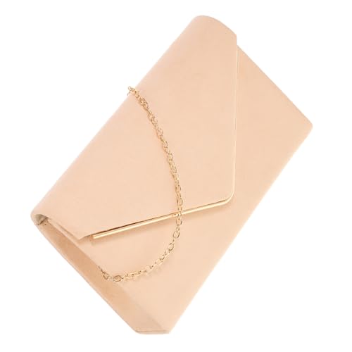 TOPPERFUN Vintage Damen Abendtasche Crossbody Bag in Gold Stilvolle Umhängetasche mit Minimalistischer Optik Vielseitig für Festliche Anlässe Modische Handtasche für Damen Stilvolle von TOPPERFUN