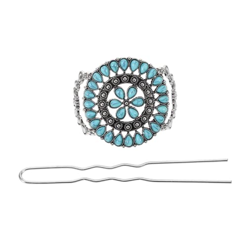TOPPERFUN Vintage Haar Fork Haarschmuck mit Türkis Chinesischer Stil Haarnadel Blütenform Handgefertigter Retro Haarspange für Damen Eleganter Haarschmuck Passend zu Traditionellen Outfits TOPPERFUN Vintage Haar Fork Haarschmuck mit Türkis Chinesischer Stil Haarnadel Blütenform Handgefertigter Retro Haarspange für Damen Eleganter Haarschmuck Passend zu Traditionellen Outfits von TOPPERFUN