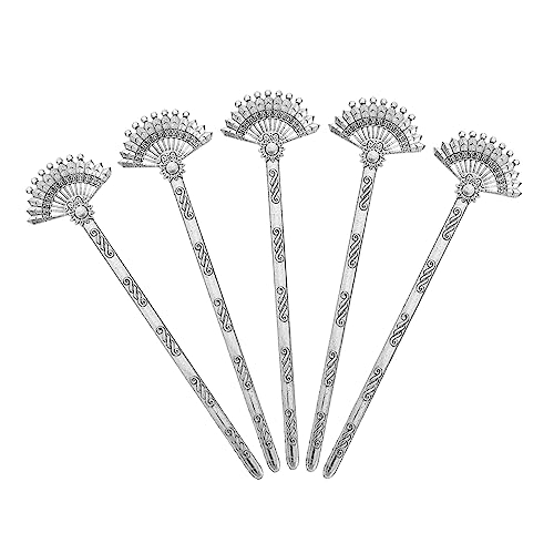 TOPPERFUN Vintage Haarnadelset 5 Stücke Retro Antike Legierung Fächer Haarstäbchen 158x42mm Eleganter Haarschmuck Für Damen Und Mädchen Für Alltagskleidung Und Besondere Anlässe von TOPPERFUN