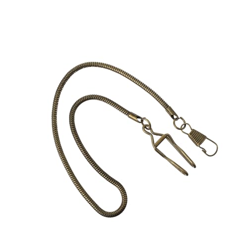 TOPPERFUN Vintage Taschenuhrkette 37cm Robustem Metall für Herren und Damen für Jeansgürtel und Geldbörsen Retro Design Langlebig und von TOPPERFUN