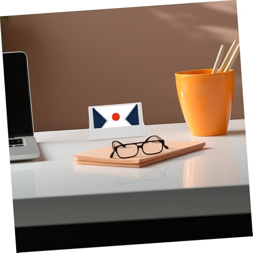 TOPPERFUN Visitenkartenhalter Weiß für Schreibtisch Robuster Business Card Holder Organizer Praktischer Kartenständer für Büro Stilvolle Aufbewahrung und Übersichtliche Anzeige von von TOPPERFUN