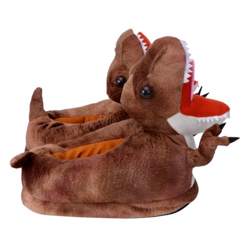 TOPPERFUN Warme Baumwoll-Hausschuhe für Damen und Herren Weiche Indoor-Pantoffeln mit Plüschfutter Rutschfest und Angenehm Modische Cartoon-Designs für Herbst und Winter von TOPPERFUN