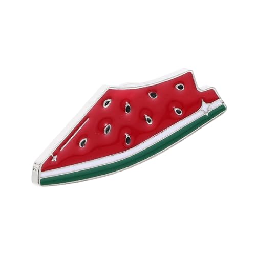 TOPPERFUN Wassermelonen Brosche für Frauen Süße Emaille Anstecknadel Sommer Schmuck für Kleidung und Taschen Kompakt und Tragbar Obstbrosche in Wassermelonenform von TOPPERFUN