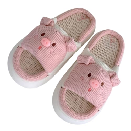 TOPPERFUN Weiche Atmungsaktive Damen Hausschuhe mit Rutschfester Weicher Dicker Sohle Gemütliche Indoor Slippers für Ganzjährigen Gebrauch Perfekter Sitz für Müde Füße von TOPPERFUN