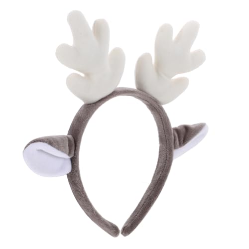 TOPPERFUN Weihnachtlicher Rentier Haarreif mit Realistischem Geweih und Weichen Ohren Komfortables Stirnband aus Langlebigem Kunststoff und Festlicher Haarschmuck für Erwachsene für von TOPPERFUN
