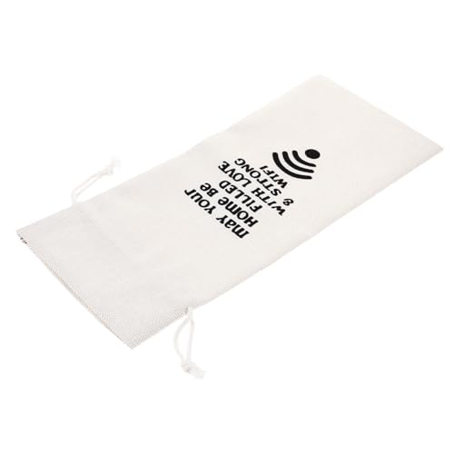 TOPPERFUN Weinflaschenbeutel aus Leinen Robuste Tragetasche mit Kordelzug für Hochzeiten Weihnachten und Partys Schützt Flaschen Wiederverwendbar und Langlebig von TOPPERFUN