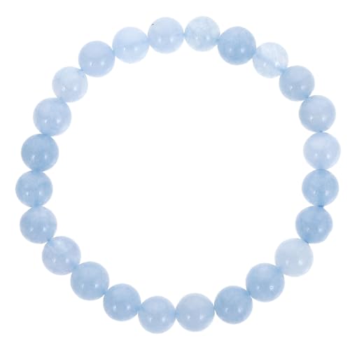 TOPPERFUN Widerstandsfähiges Armband Damen Perlenarmband mit blauen Kristallperlen Schmuck für Alltag und Besondere Anlässe Wie Hochzeit Geburtstag von TOPPERFUN