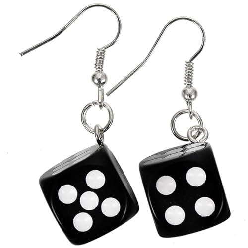 TOPPERFUN Witzige Würfel Ohrringe Damen Dangle Ohrhänger Leicht Kreative Dekorative Ohrschmuck Geschenk von TOPPERFUN