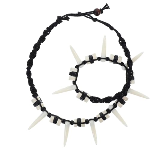 TOPPERFUN Wolfszahn Halskette für Männer und Frauen Handgefertigter Bohemian Anhänger Verstellbar Stilvoller Schmuck für Zeremonien Abschlussfeiern und Besondere Anlässe von TOPPERFUN