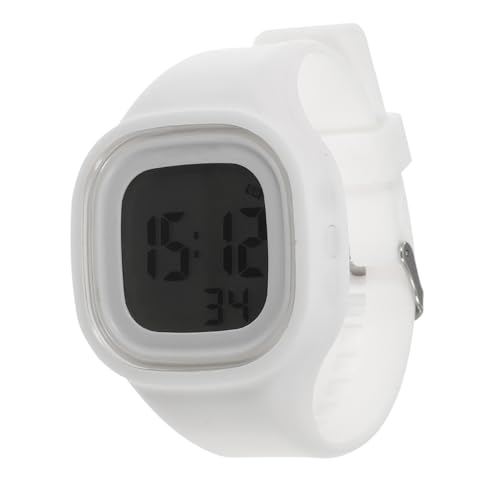 TOPPERFUN wasserdichte Armbanduhr für Herren Damen Digitale Sportuhr mit Stoppuhr Alarm Wasserbeständigkeit Weiß von TOPPERFUN
