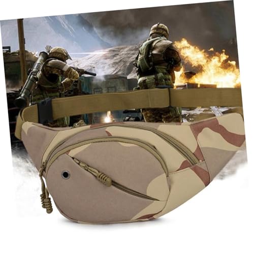 TOPPERFUN wasserdichte Sport Bauchtasche Herren Verstellbar Taillengürtel Camouflage Handy Tasche Outdoor Freizeit von TOPPERFUN