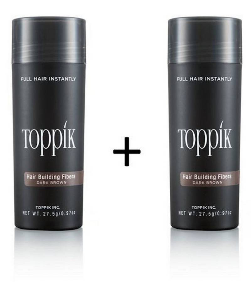 TOPPIK Haarstyling-Set 2 x TOPPIK 27,5 g. - Haarverdichter Streuhaar Hair Fibers Microhairs, Haarpuder von TOPPIK