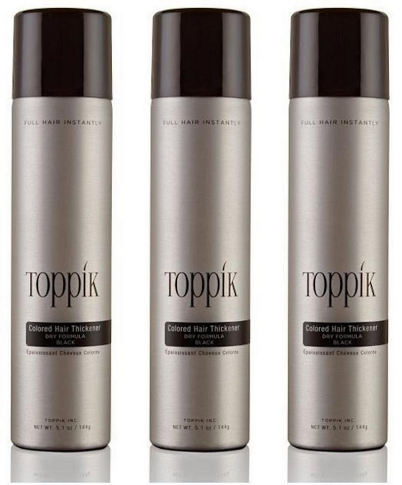 TOPPIK Haarstyling-Set 3 x TOPPIK Hair Thickener Spray - Haarverdichtungsspray, 3 x 144ml, Für mehr Fülle von TOPPIK