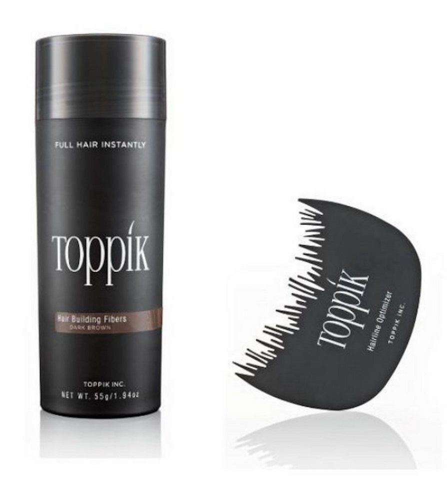 TOPPIK Haarstyling-Set TOPPIK 55 gr. Haarverdichter + TOPPIK Hairline Optimizer! - Streuhaar, Puder, Hair Fibers von TOPPIK