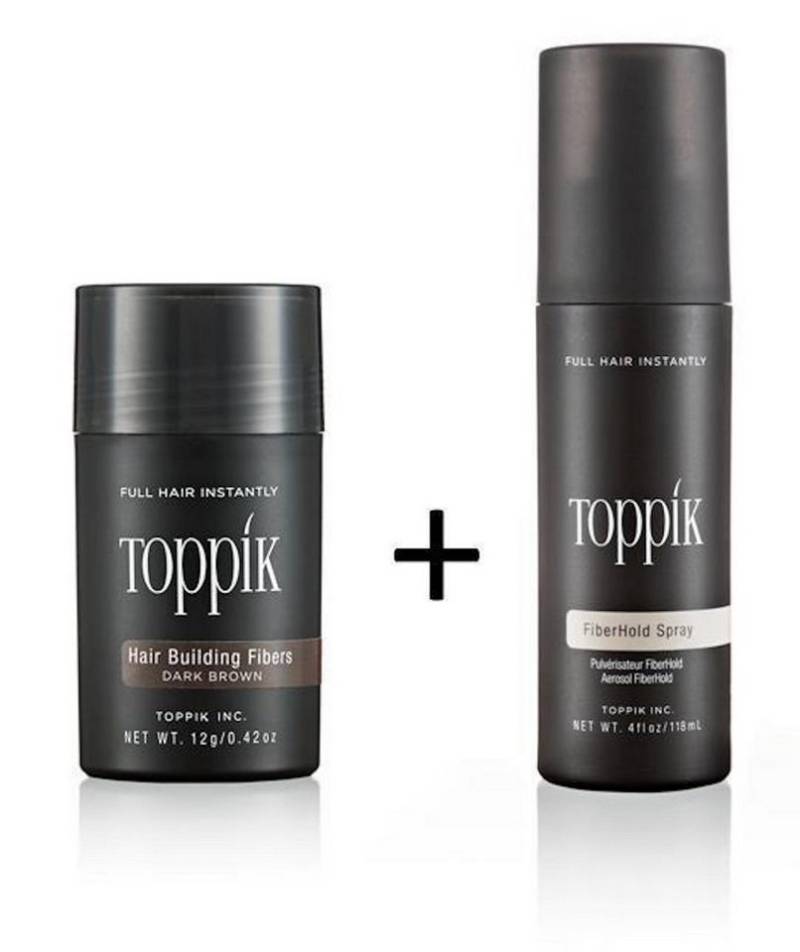 TOPPIK Haarstyling-Set TOPPIK SET 12 g. Haarfasern + Fixier Spray 118ml. Streuhaar, Haar Puder, Hair Fibers, Spar Set von TOPPIK