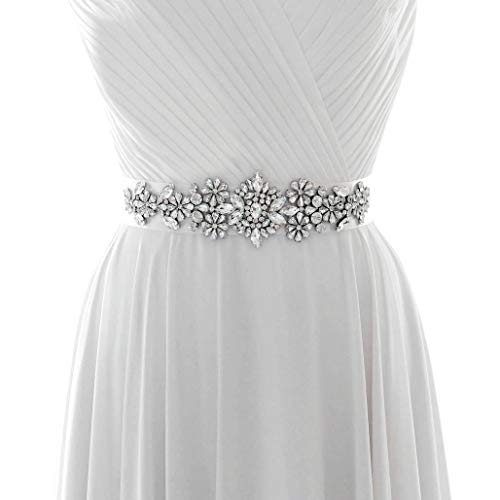 TOPQUEEN Hochzeit Gürtel Brautkleid Schärpe Brautjungfernkleider Ballkleid Brautgürtel Mit Glitzer Strass Strass (Nicht-gerade weiss) von TOPQUEEN