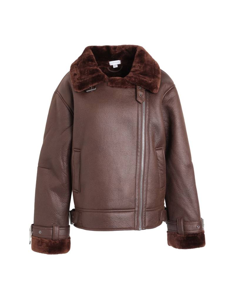 TOPSHOP Jacke & Anorak Damen Braun von TOPSHOP