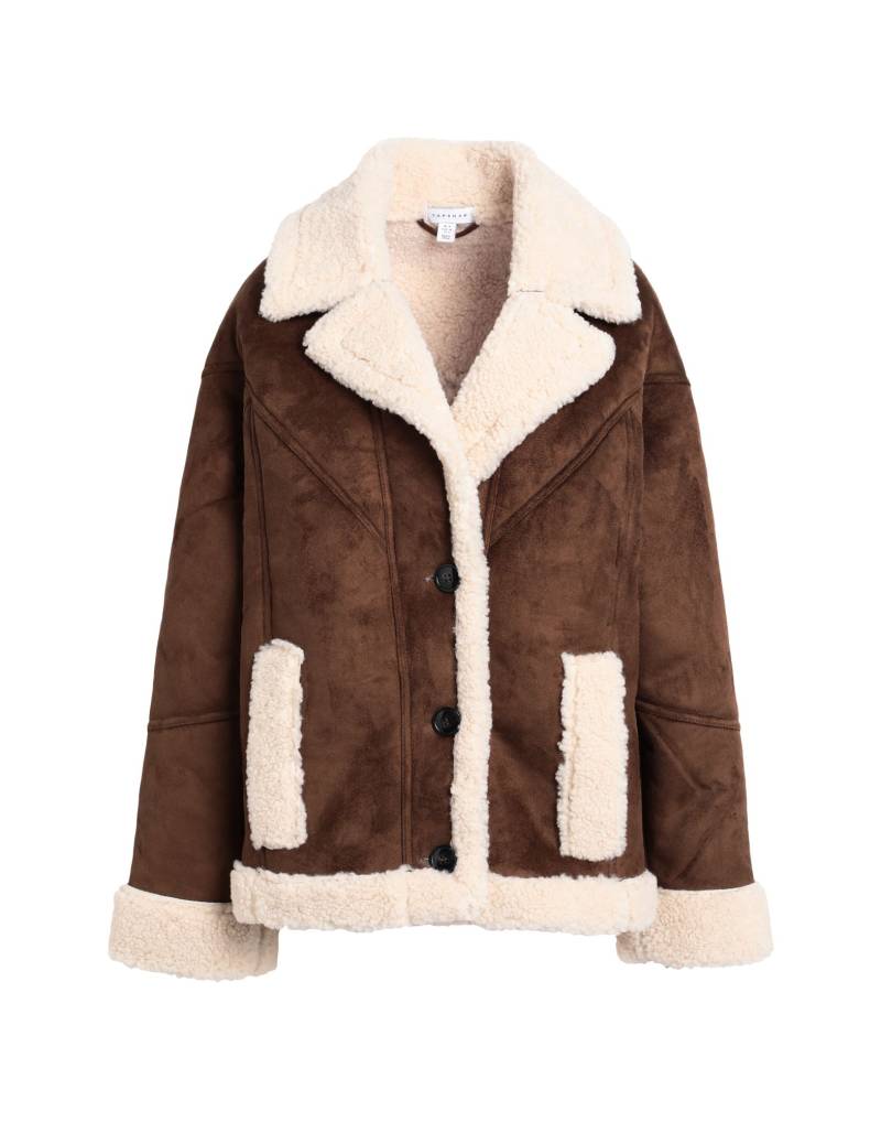 TOPSHOP Shearling- & Kunstfell Damen Dunkelbraun von TOPSHOP