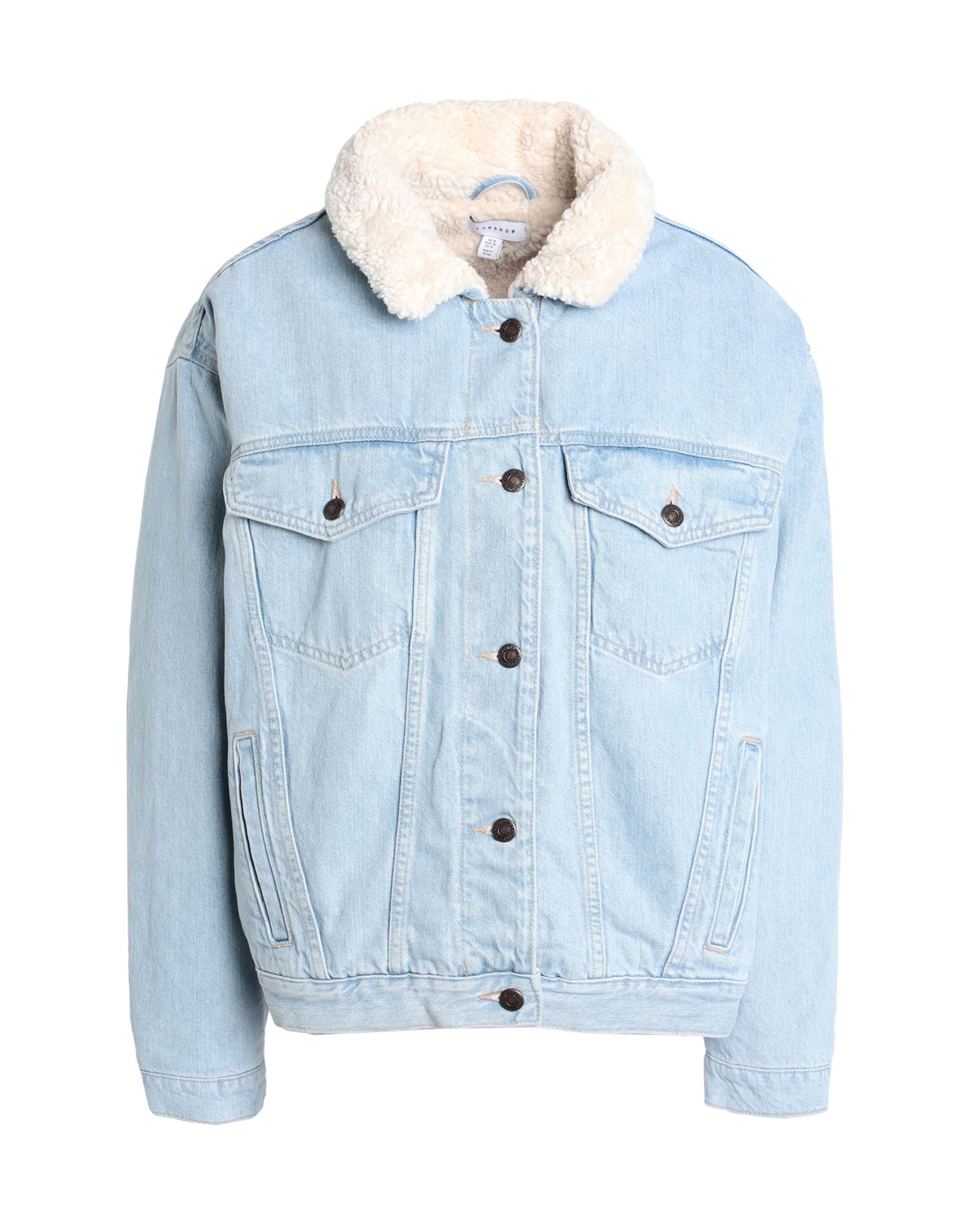 TOPSHOP Jeansjacke/-mantel Damen Blau von TOPSHOP