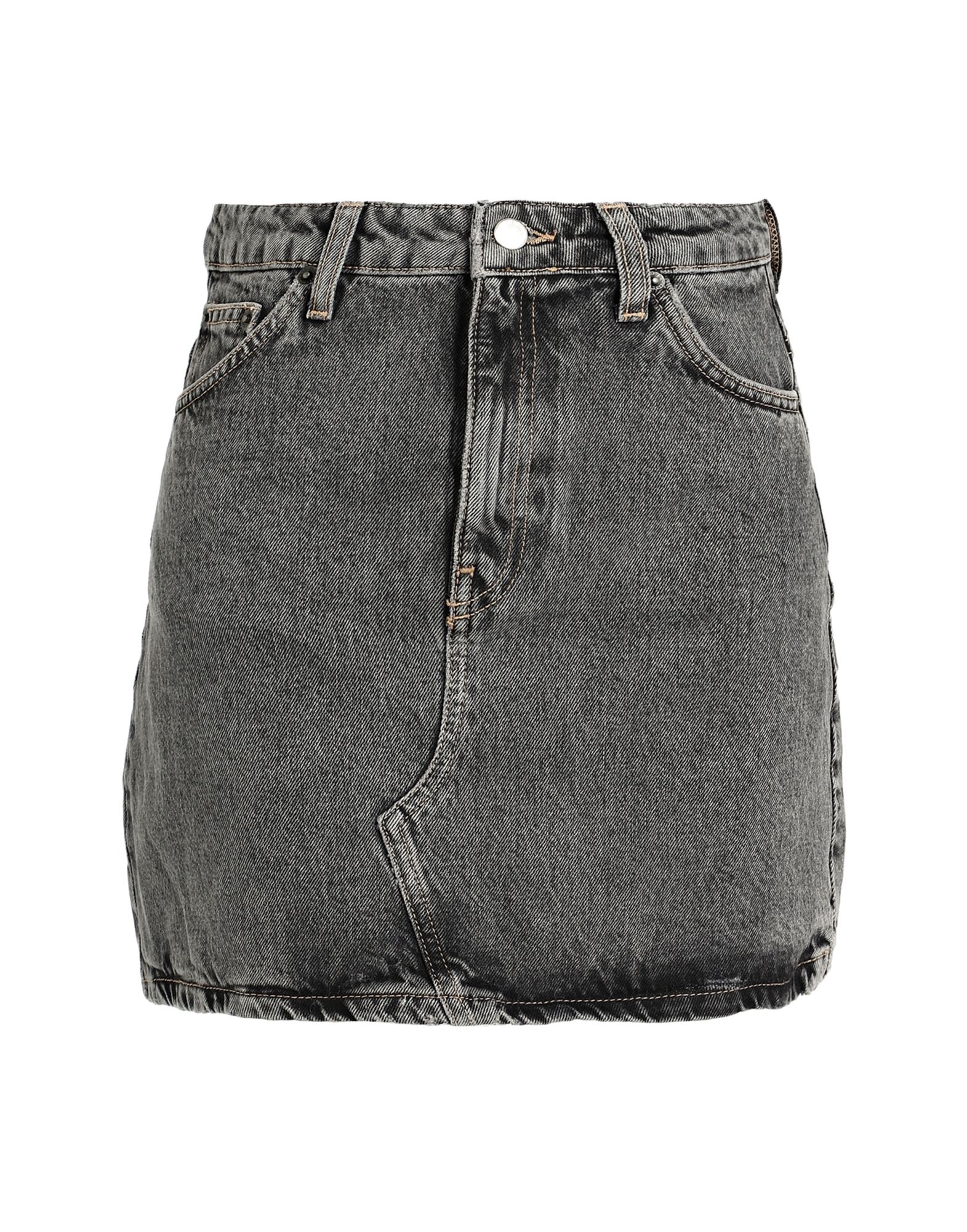 TOPSHOP Jeansrock Damen Grau von TOPSHOP