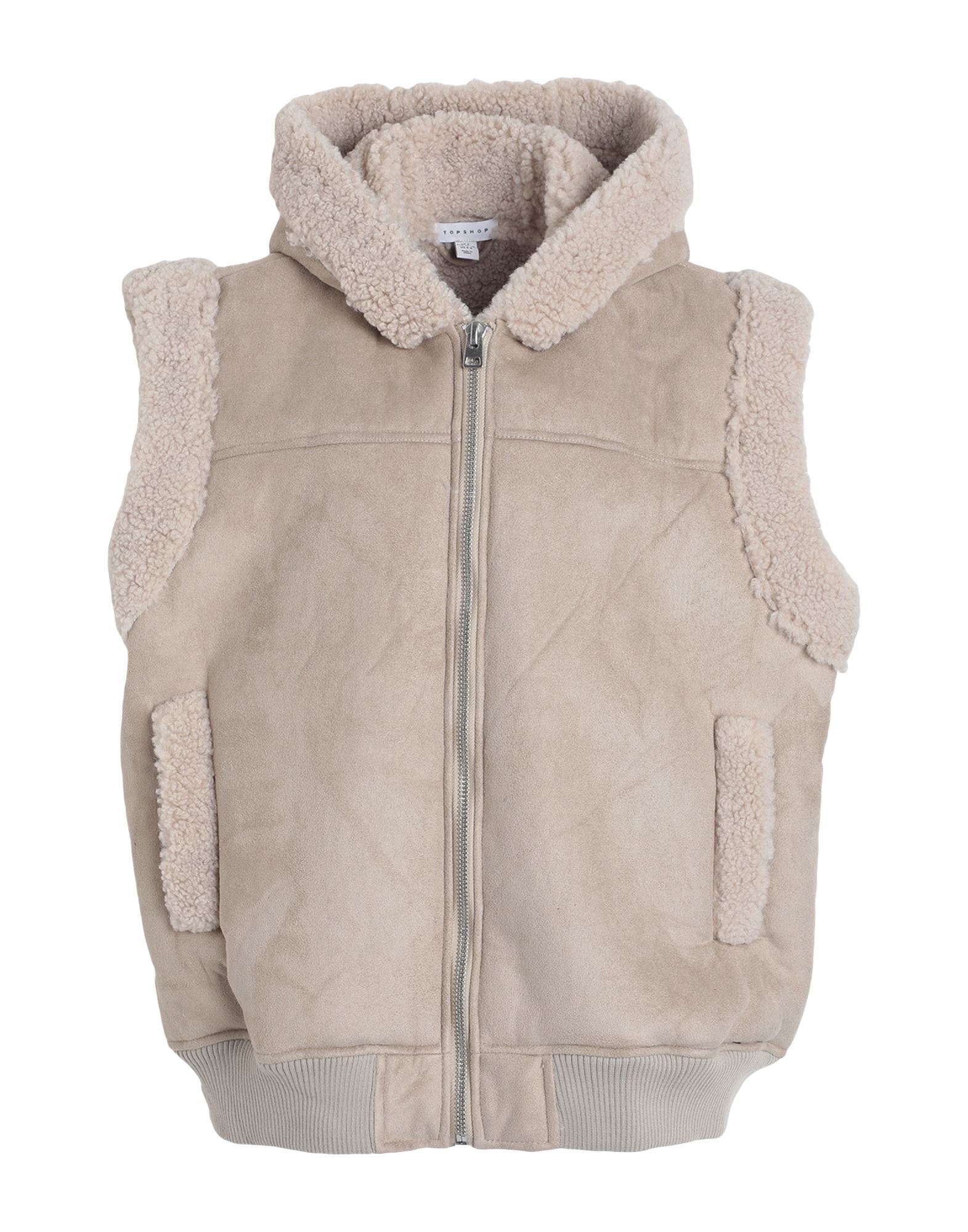 TOPSHOP Shearling- & Kunstfell Damen Khaki von TOPSHOP