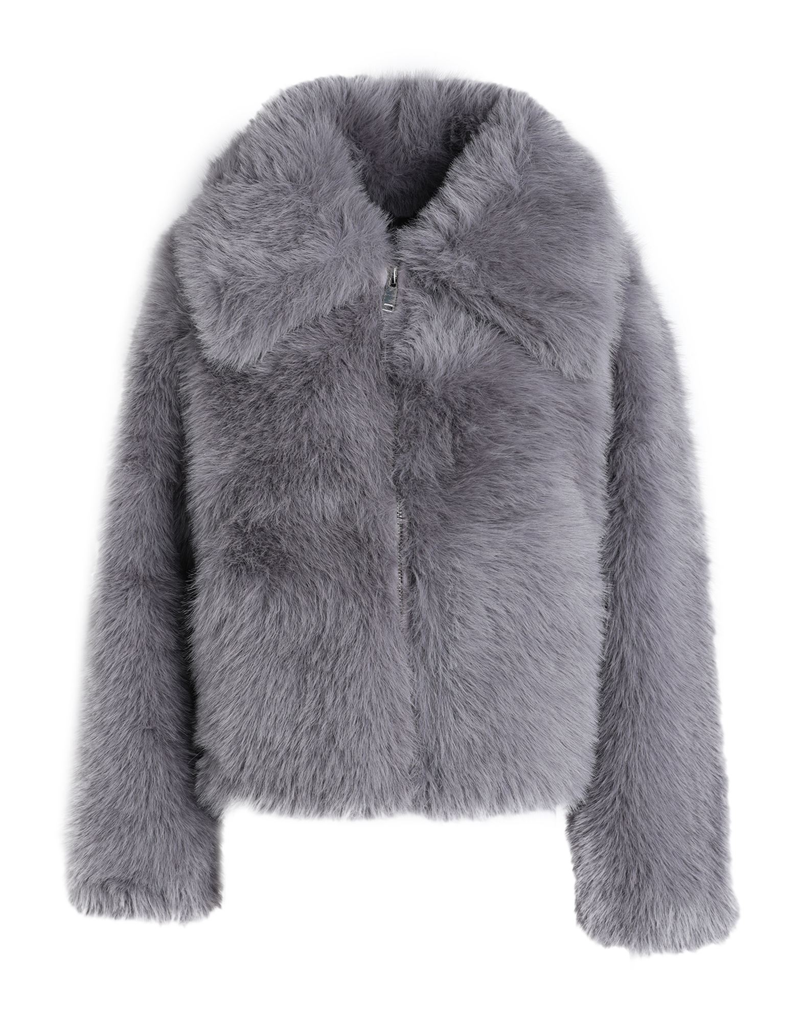 TOPSHOP Shearling- & Kunstfell Damen Grau von TOPSHOP