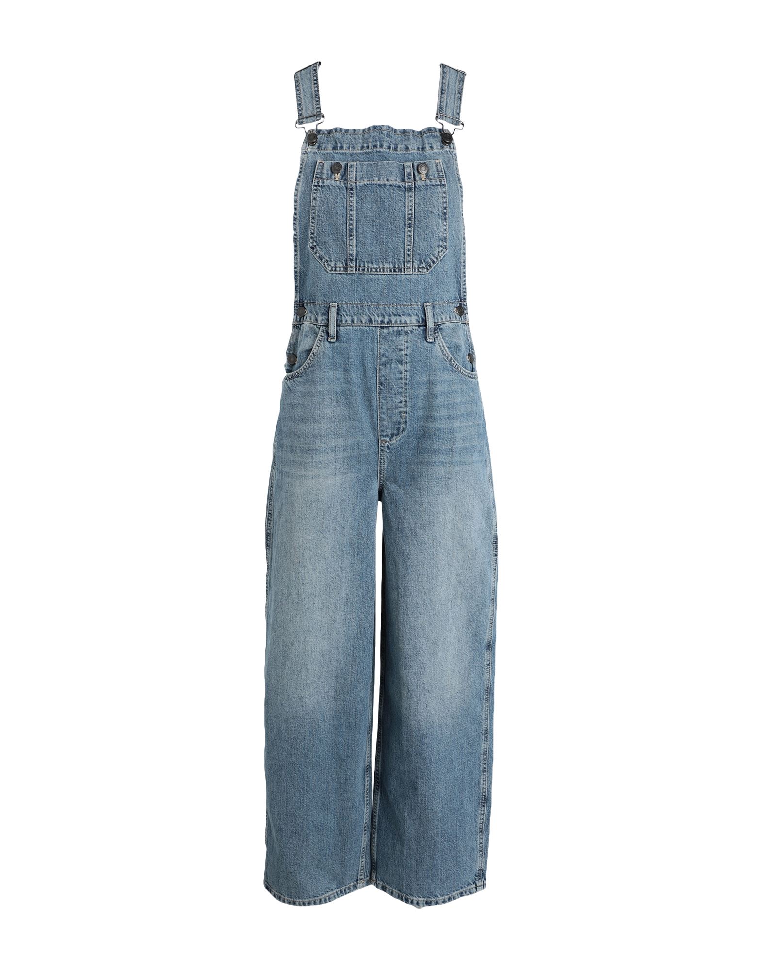 TOPSHOP Langer Overall Damen Blau von TOPSHOP