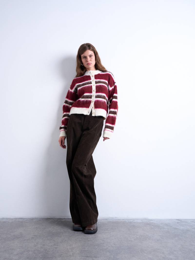 TOPSHOP - TSZOEY LS CARDIGAN pink glo - Gr. - M von TOPSHOP