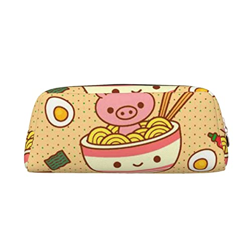 TOPUNY Delicious Sweet Ramen printing Pencil Case with Zipper Leather Pencil Holder Portable Stationery Bag von TOPUNY