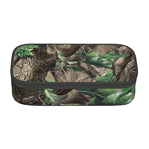 TOPUNY Hardwoods Green Camo Printing Large Capacity Pencil Case, Pencil Pouch, Portable Stationery Bag, Multifunctional Organizer von TOPUNY