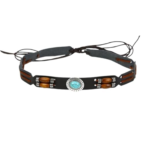 TOPXIAOBAO Hutband Cowboyhut Band Westernhut Band Handgemacht Leder Ethno Western Stroh Filz für Panama Hut Gürtel Ersatz Schwarz, Schwarz , 8 von TOPXIAOBAO